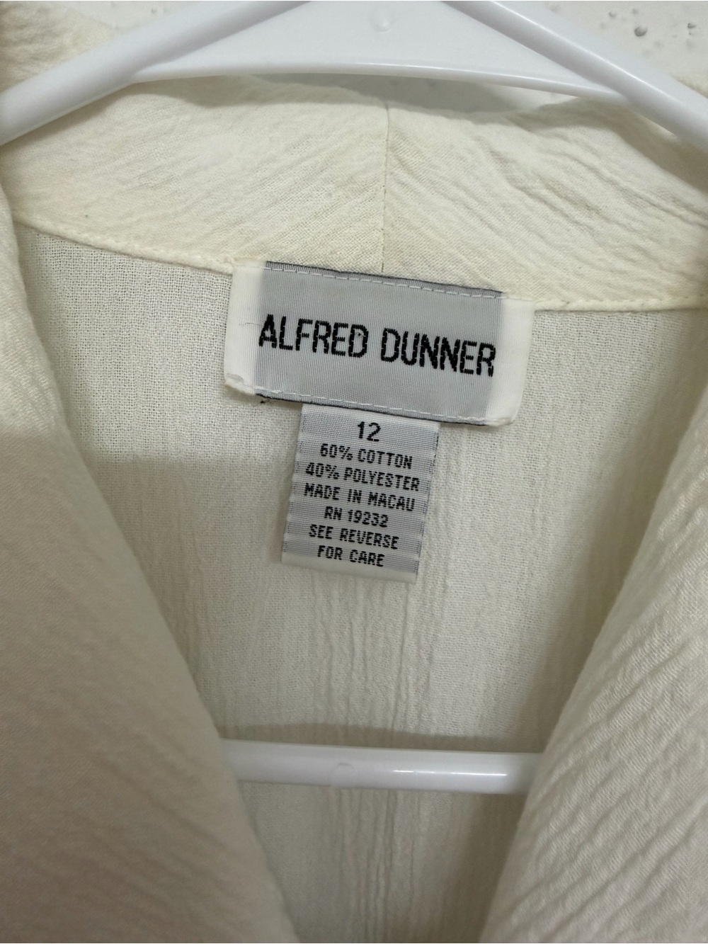 Alfred Dunner Cream Lightweight Women's Jacket - Picture 2 of 6